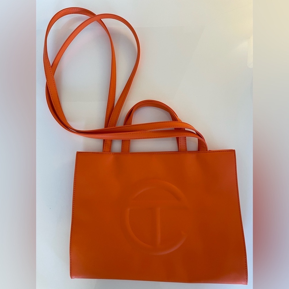 Telfar Bright Orange Shopping Bag